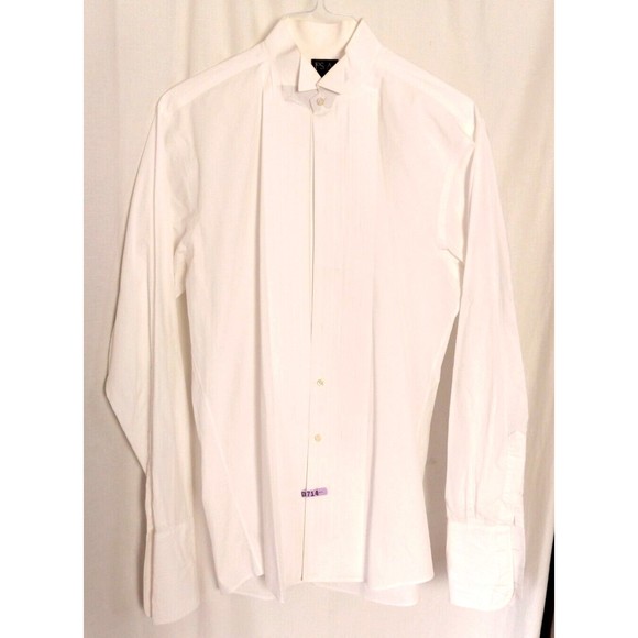 Jos. A. Bank Shirts Jos A Bank Mens White Tuxedo Pleated Front